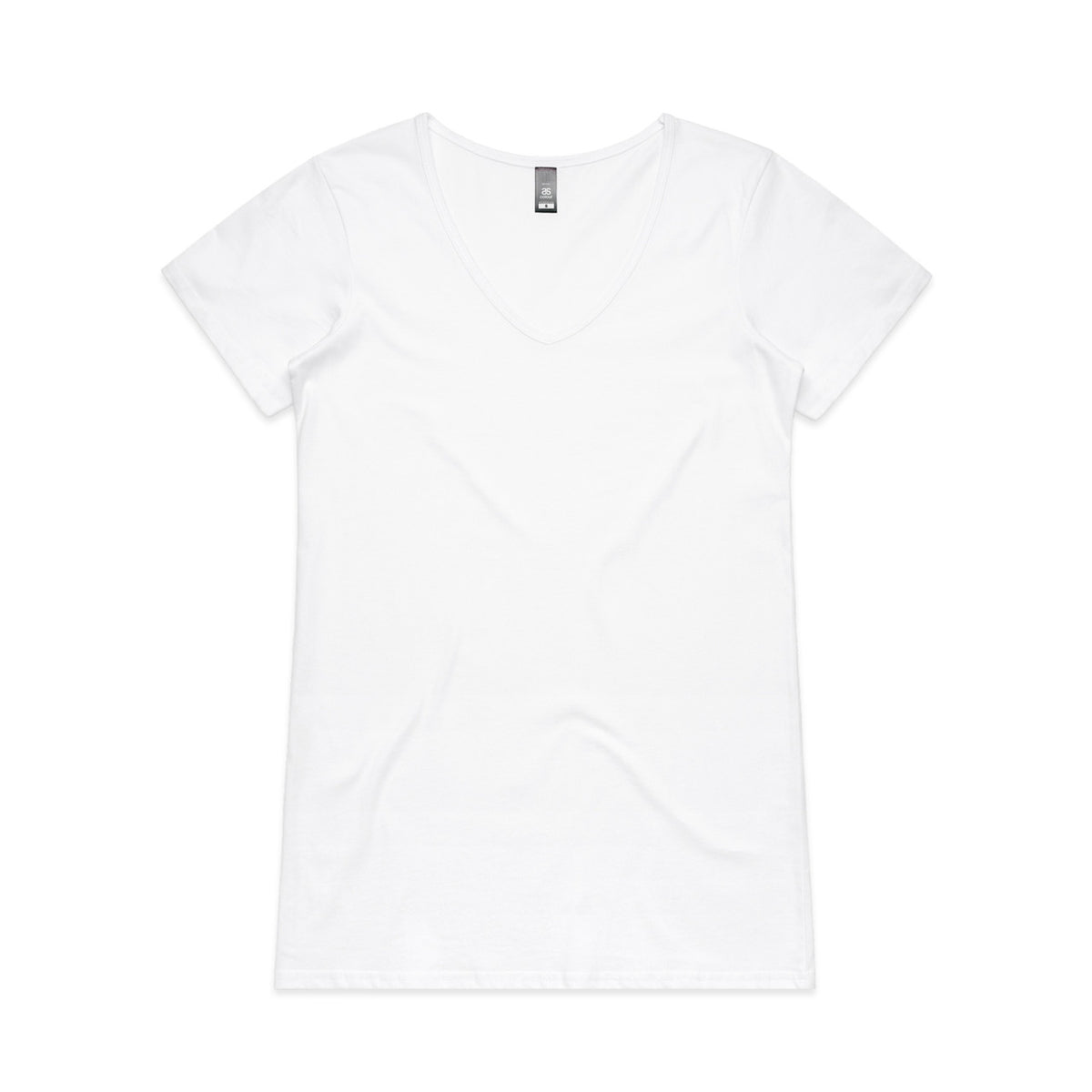 4010 bevel v neck tee white
