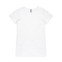 4010 bevel v neck tee white