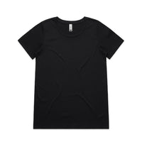 4011 shallow scoop tee black