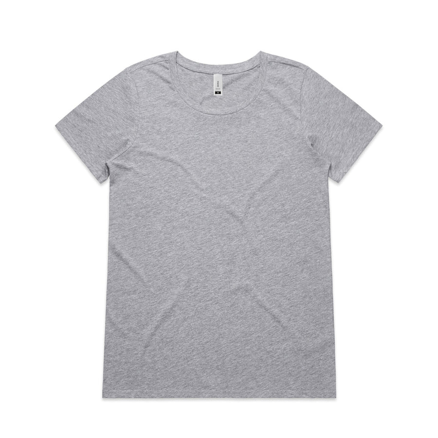 4011 shallow scoop tee grey marle