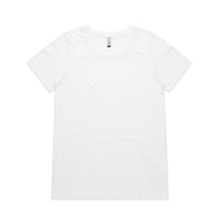 4011 shallow scoop tee white