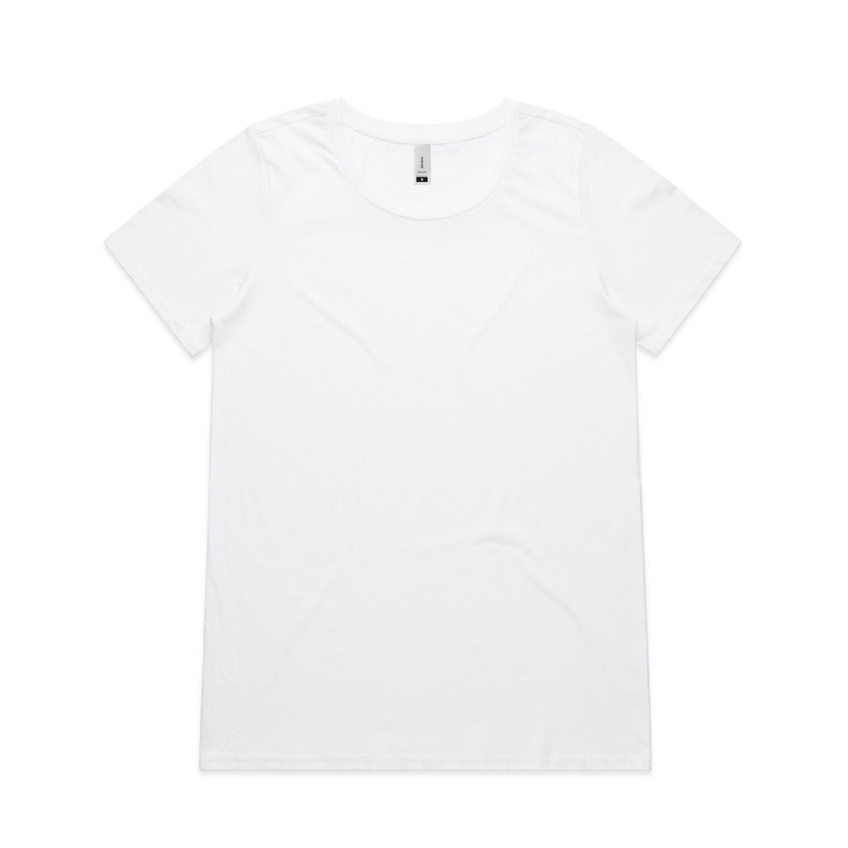 4011 shallow scoop tee white