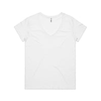 4015 chloe v neck tee white
