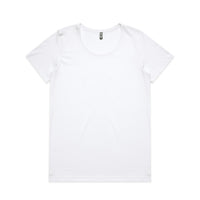 4019 wos maple scoop tee white
