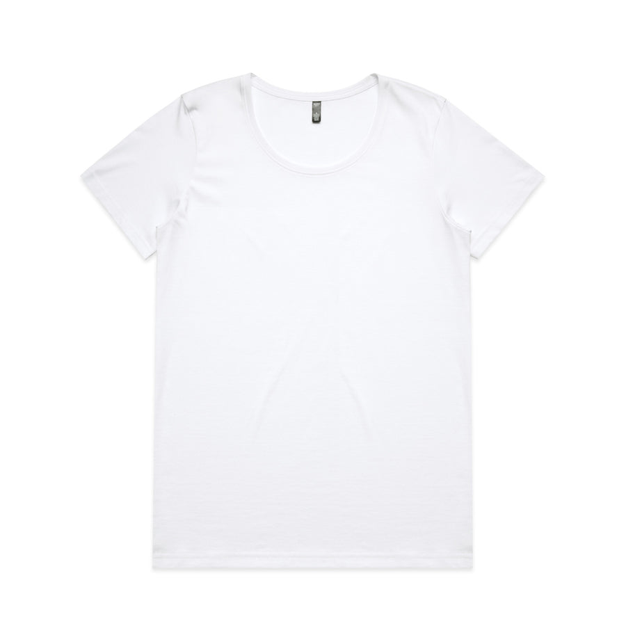 4019 wos maple scoop tee white