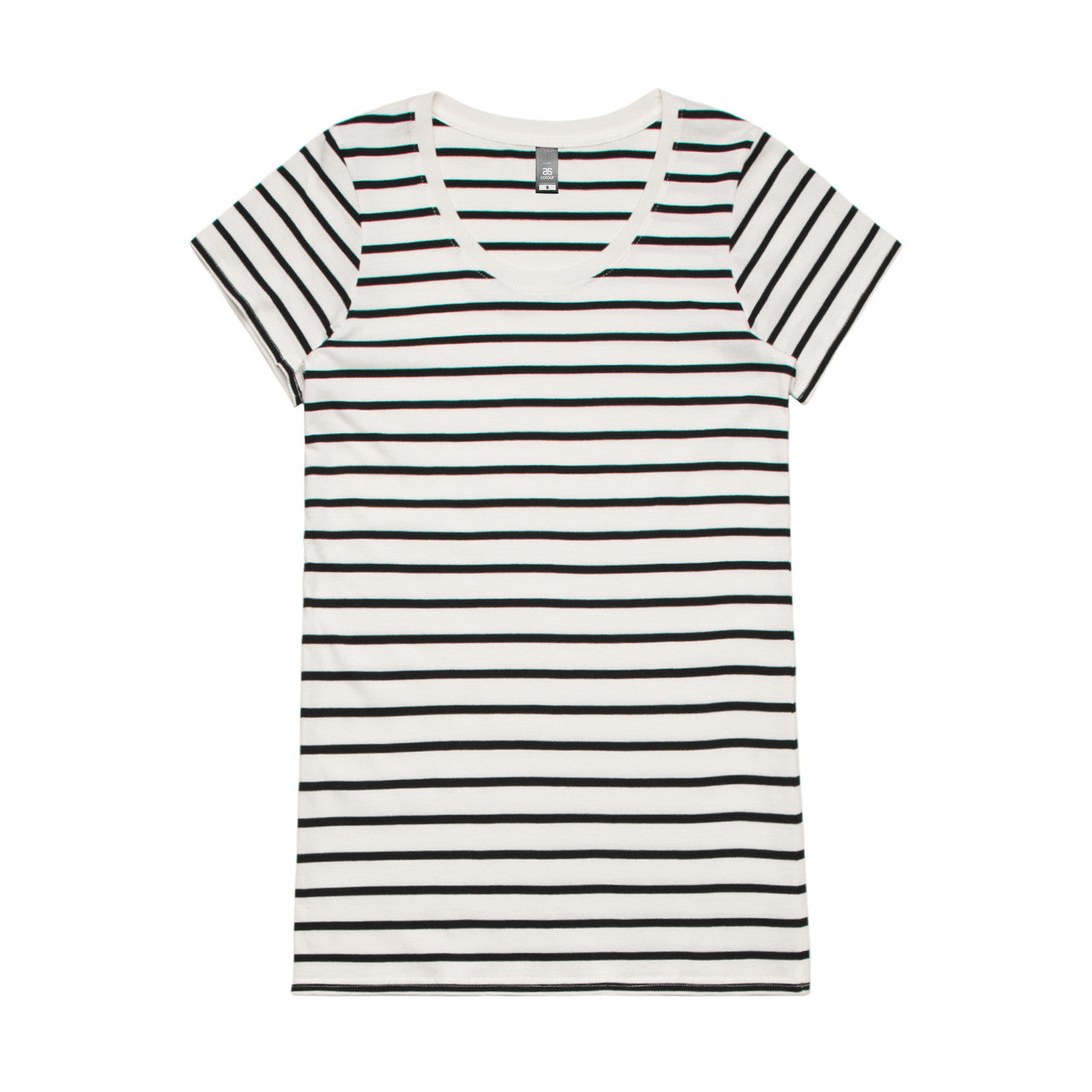 4023s loop stripe tee natural/black