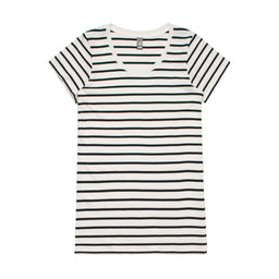 4023s loop stripe tee natural/black