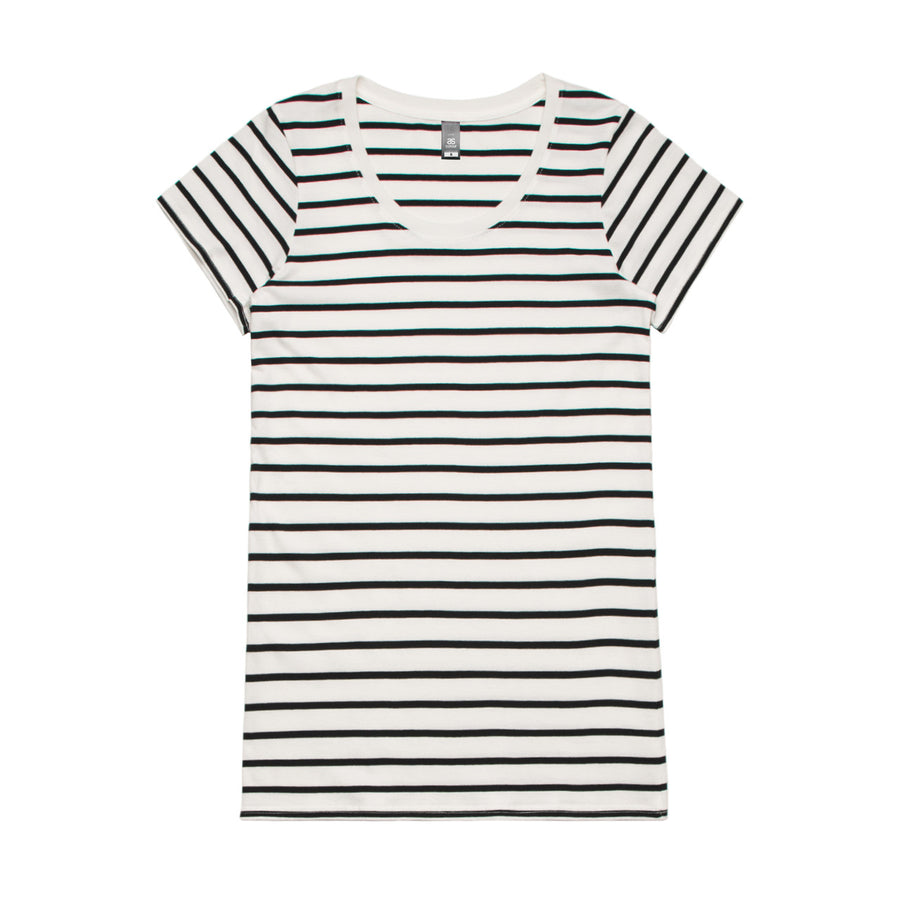 4023s loop stripe tee natural/black