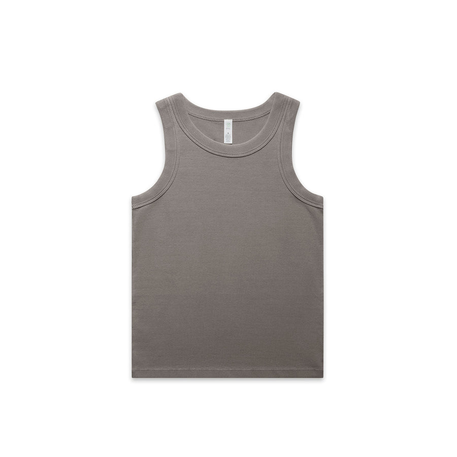 4034 faded organic rib tank faded grey