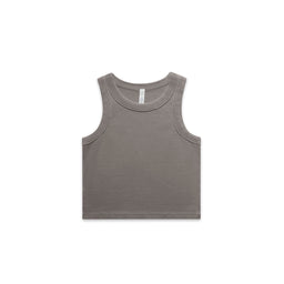 4035 faded organic crop tank faded grey