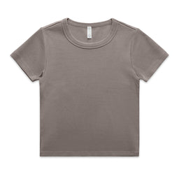 4036 wos faded organic rib tee faded grey