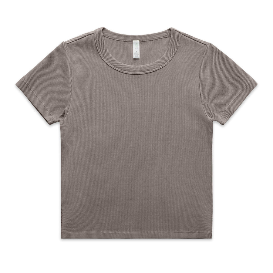 4036 wos faded organic rib tee faded grey