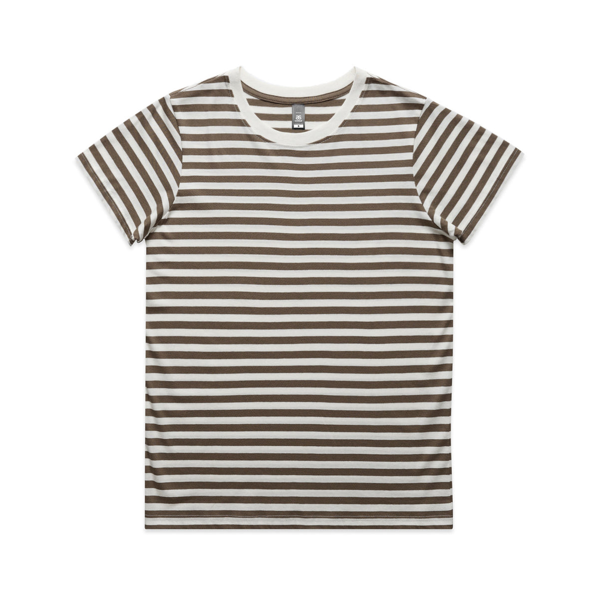 4037 maple stripe tee natural/walnut