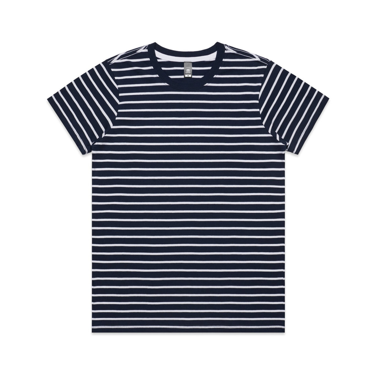 4037 maple stripe tee navy/white