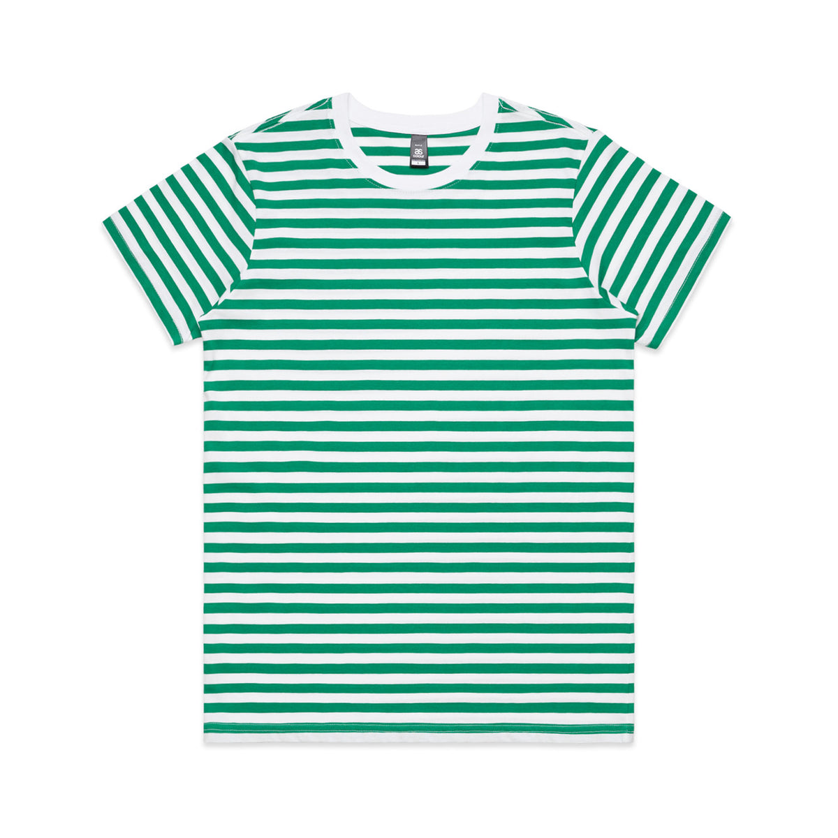 4037 maple stripe tee white/green
