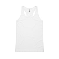4044 balance racerback singlet white
