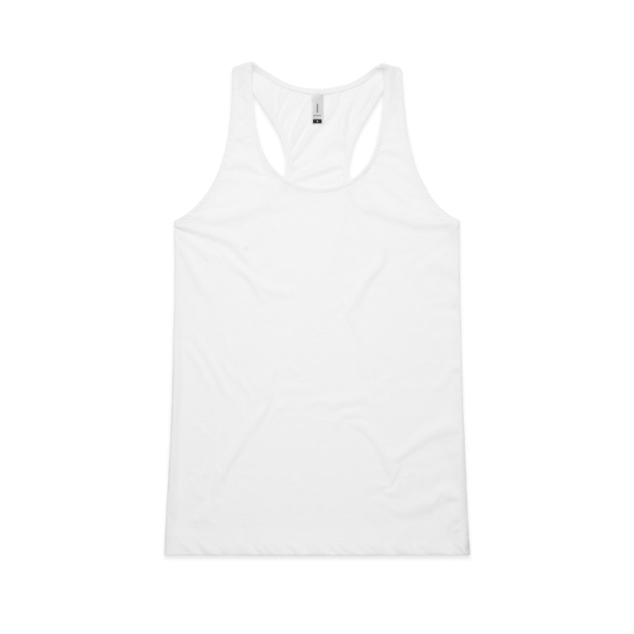 4044 balance racerback singlet white