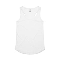 4045 yes racerback singlet white