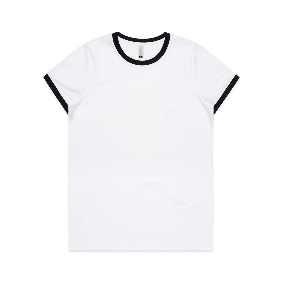 4053 wos ringer tee white/black