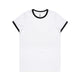 4053 wos ringer tee white/black