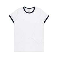4053 wos ringer tee white/navy