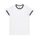 4053 wos ringer tee white/navy