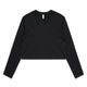 4058 crop ls tee black