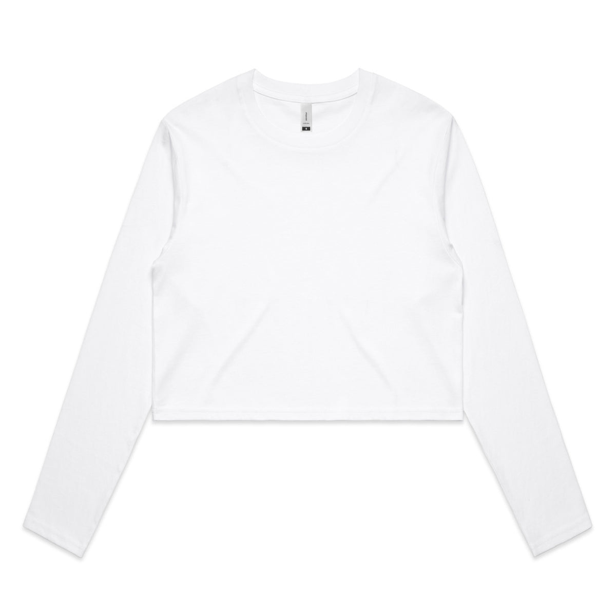 4058 crop ls tee white