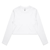 4058 crop ls tee white