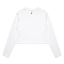 4058 crop ls tee white