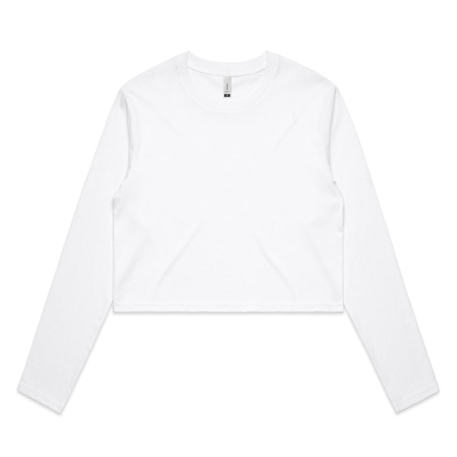 4058 crop ls tee white