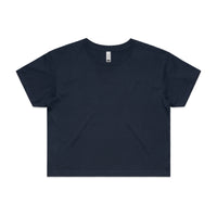 4062 crop tee navy