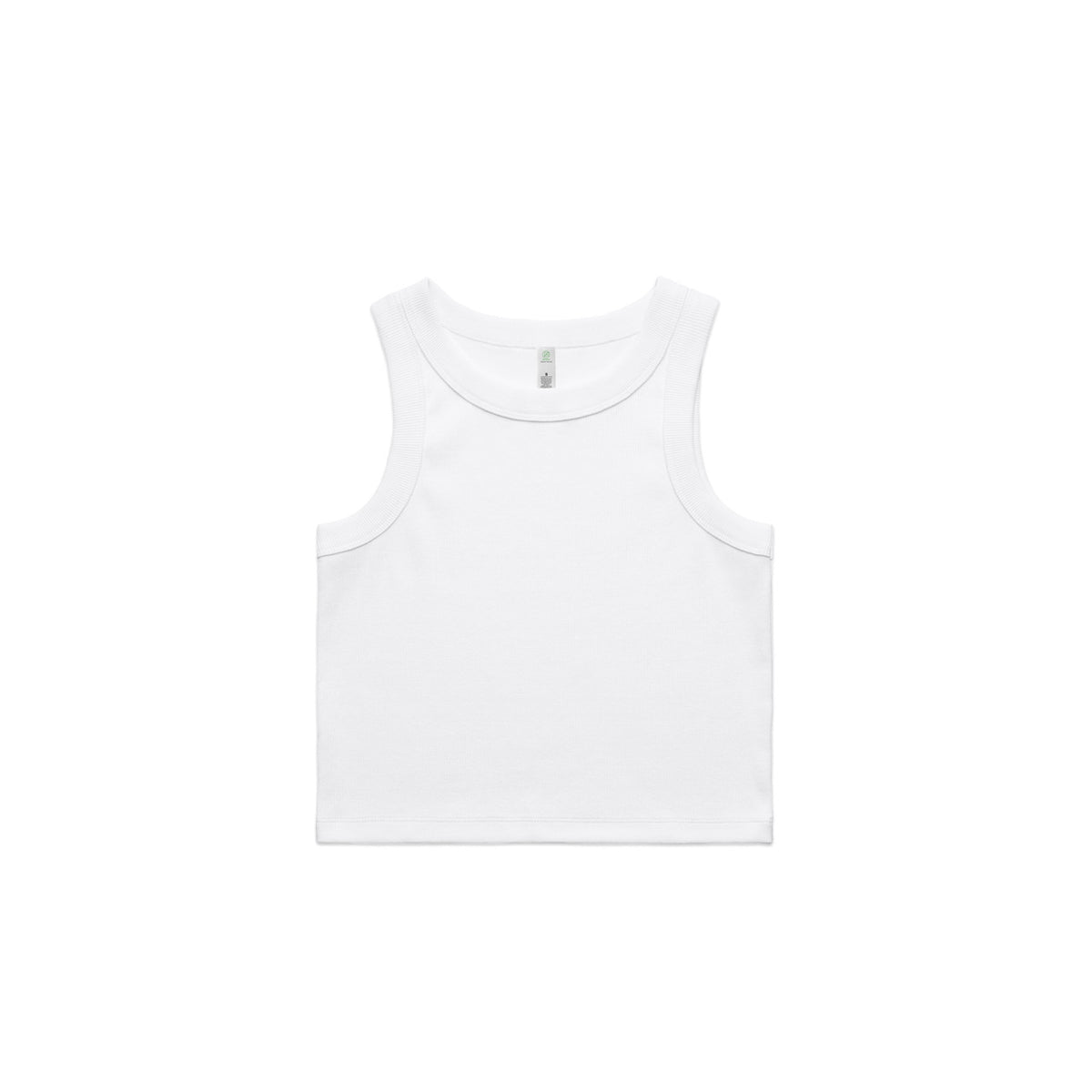 4064g organic rib crop tank white