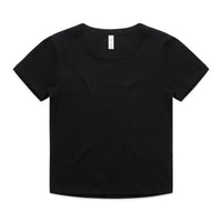 4074 organic rib baby tee black