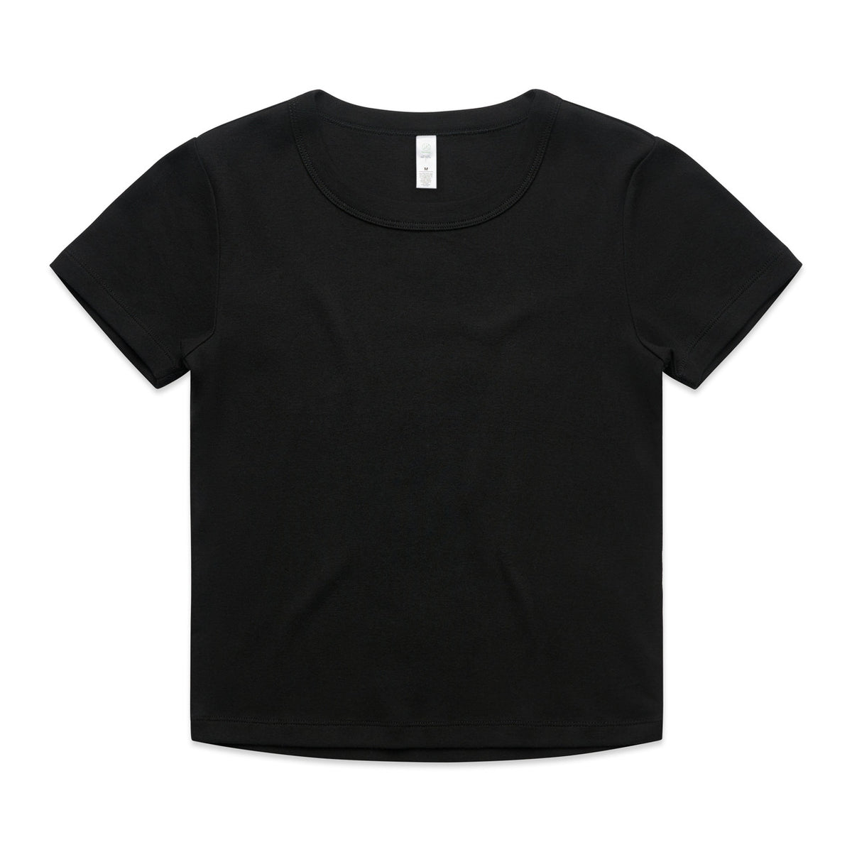 4074 organic rib baby tee black