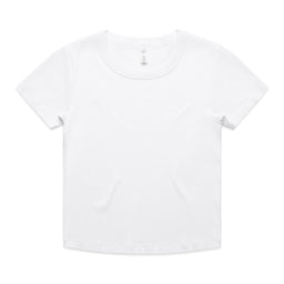 4074 organic rib baby tee white