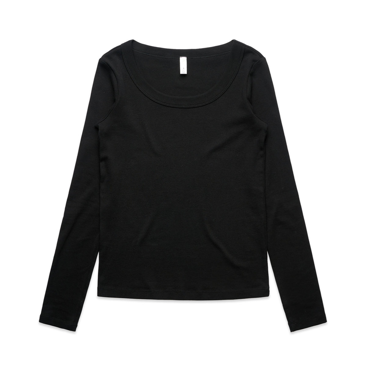 4075 organic rib ls tee black