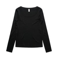 4075 organic rib ls tee black