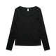 4075 organic rib ls tee black