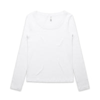 4075 organic rib ls tee white