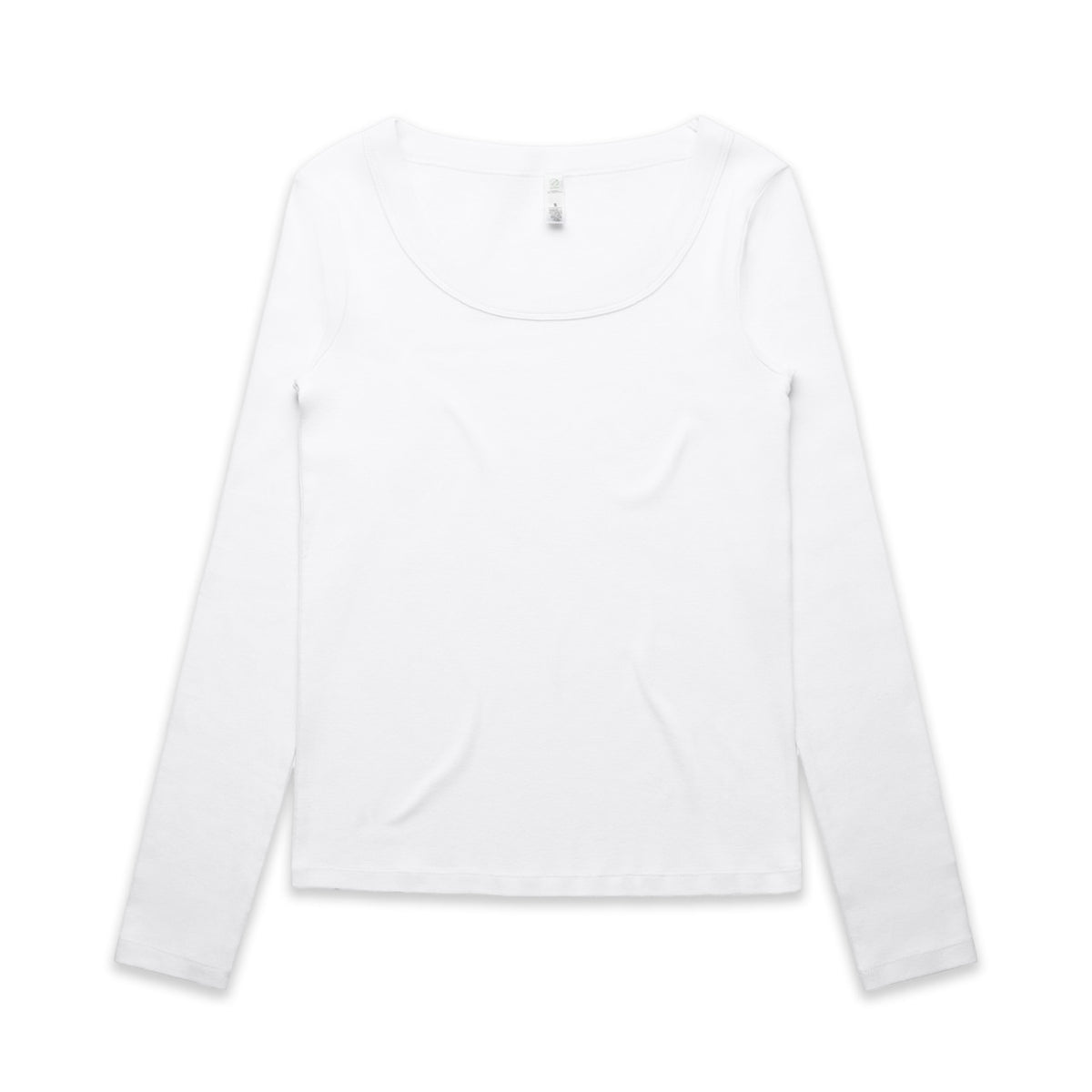 4075 organic rib ls tee white