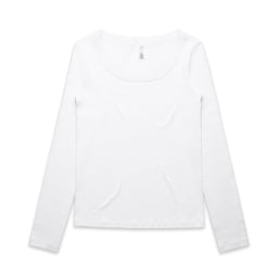 4075 organic rib ls tee white