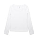 4075 organic rib ls tee white
