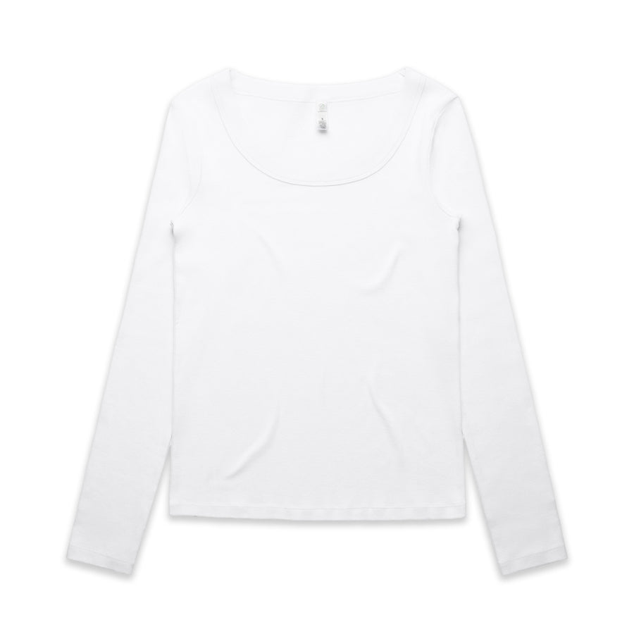4075 organic rib ls tee white