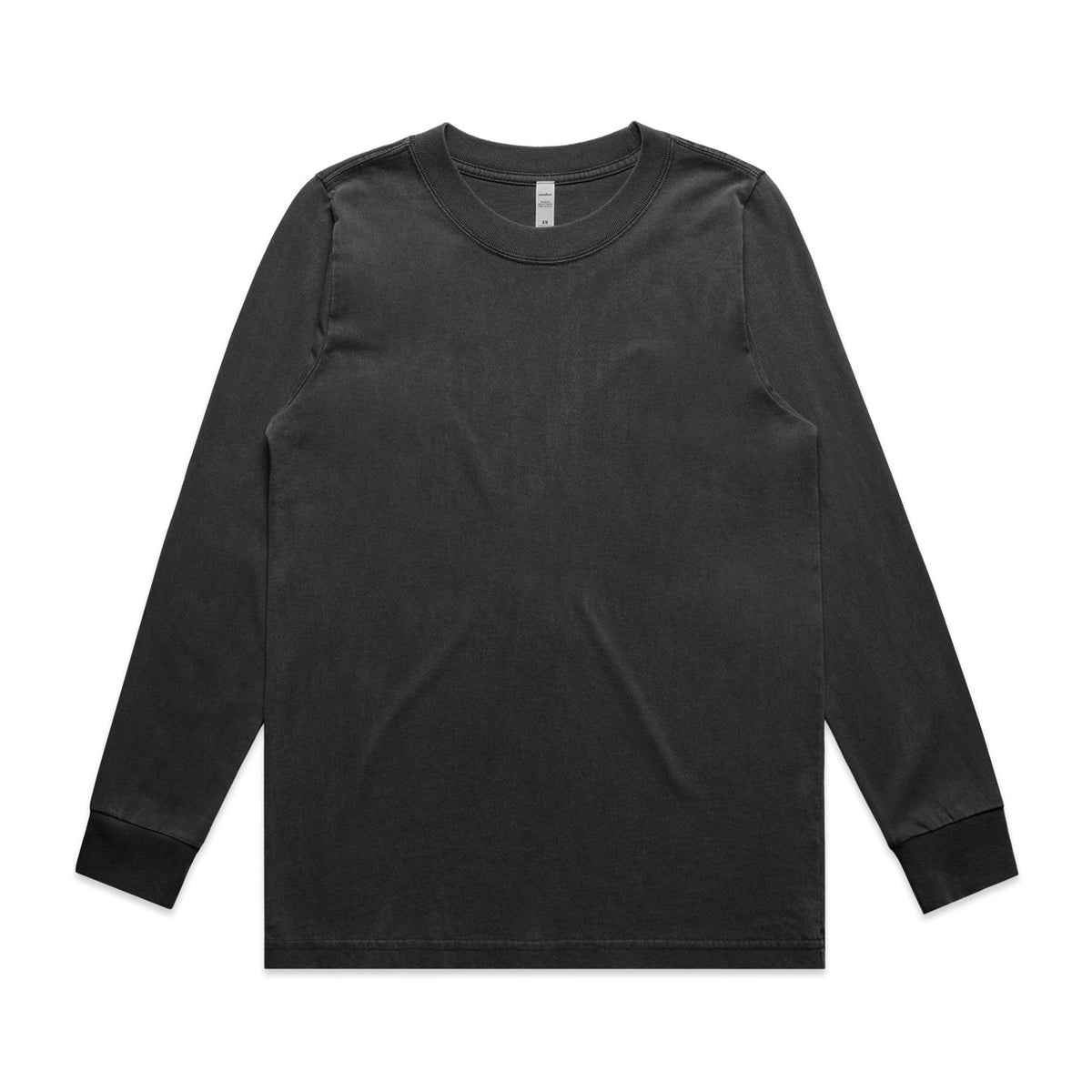 4083 wos heavy faded ls tee faded black