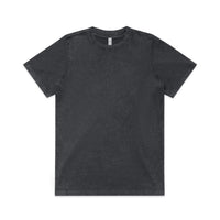 4085 wos stone wash heavy tee black stone