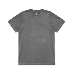 4085 wos stone wash heavy tee coal stone
