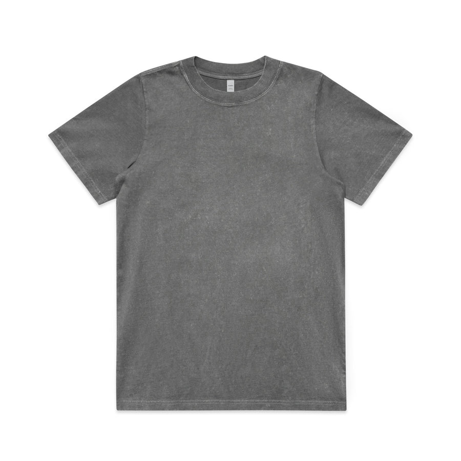 4085 wos stone wash heavy tee coal stone