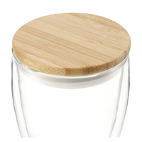 Easton Glass Cup w/ Bamboo Lid 355ml
