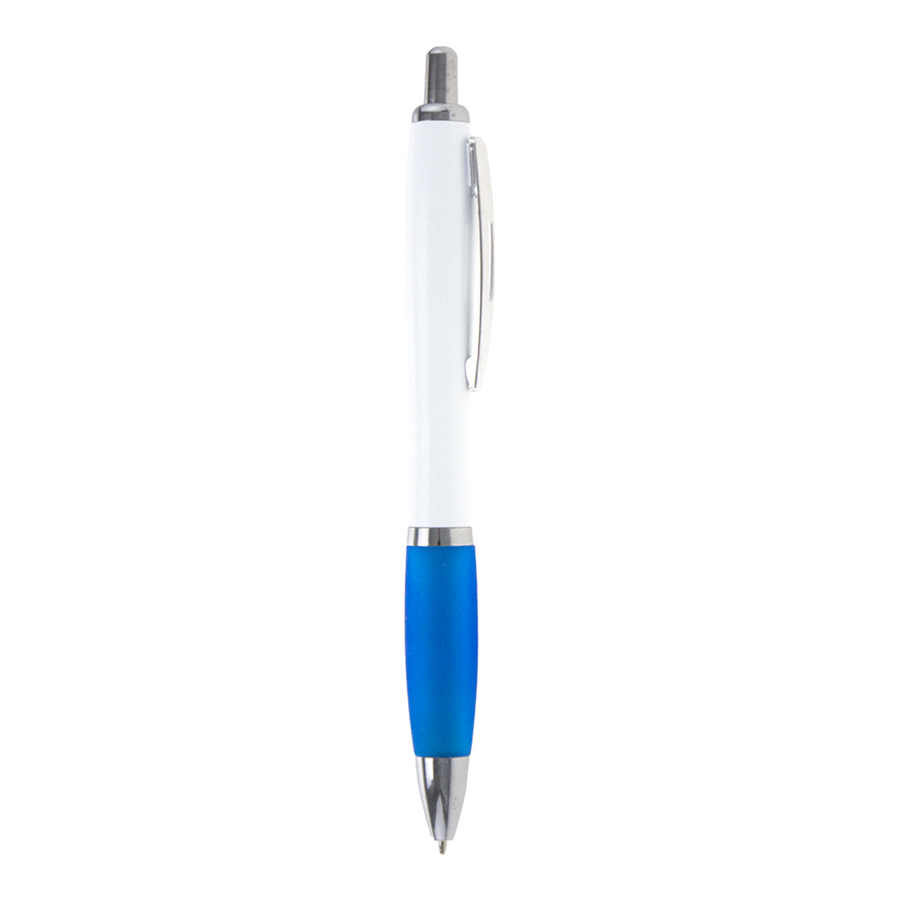 Nash Ballpoint Pen w/ White Barrel & Coloured Grip